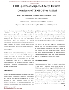 FTIR Spectra of Magnetic Charge Transfer Complexes of TEMPO Free Radical