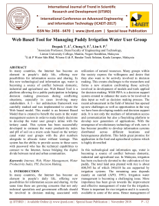 Web Based Tool for Managing Paddy Irrigation Water User Group