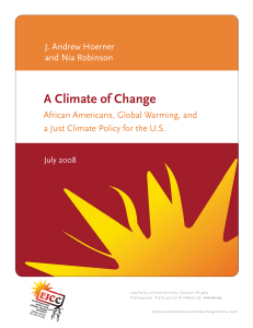 A Climate of Change: African Americans, Global Warming, and a Just Climate Policy for the U.S.