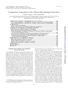 Competency Assessment in Clinical Microbiology Labs