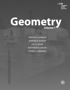 Houghton Mifflin Geometry Volume 1