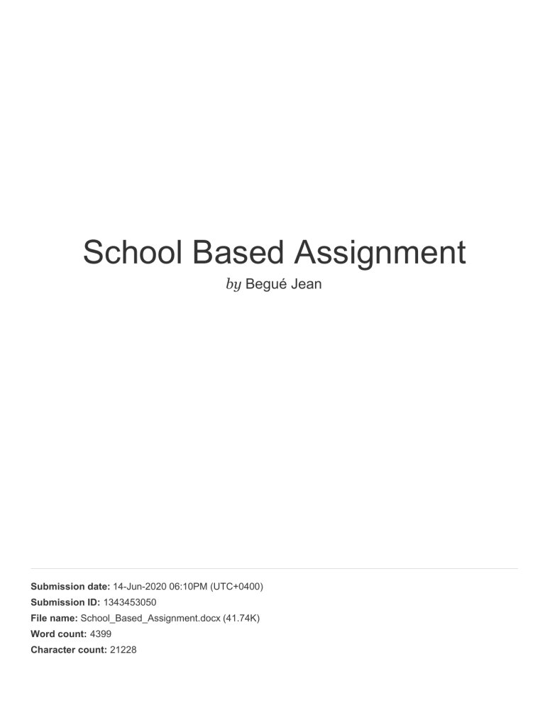 assignment about schools