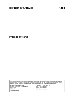 Norsok P-100 Process Systems