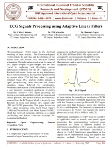 ECG Signals Processing using Adaptive Linear Filters