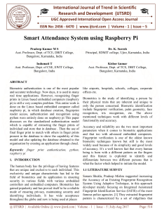 Smart Attendance System using Raspberry Pi
