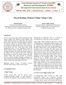 Mixed Bonding Method of High Voltage Cable