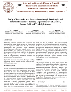 Study of Intermolecular Interactions through Freelength, and Internal Pressure of Ternary Liquid Mixture of Alcohol, Formic Acid and Tri Ethyl Amines