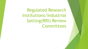 Regulated Research Institutions