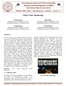 Video Crime Monitoring