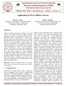 Application OF IoT in Military Service