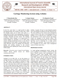Garbage Monitoring System using Arduino
