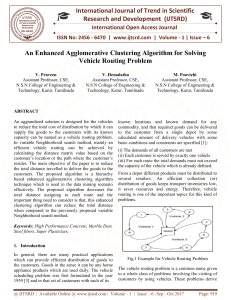 An Enhanced Agglomerative Clustering Algorithm for Solving Vehicle Routing Problem