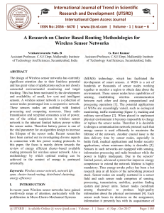 A Research on Cluster Based Routing Methodologies for Wireless Sensor Networks