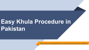 Get Know Easy Khula Procedure in Pakistan legally By Experts