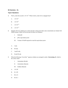 IB Chemistry Questions and Answers 