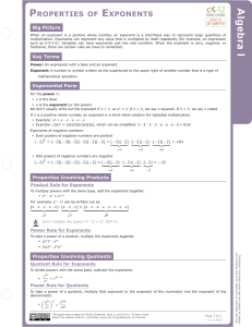 Exponents Rules CK-12 Study Guide