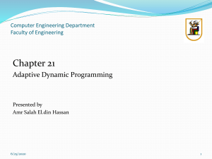Adaptive Dynamic Programming