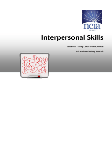NCIA Lesson 3 Communication and Interpersonal Skills 