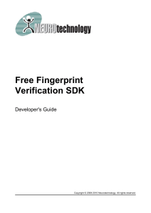 Free Fingerprint Verification SDK