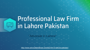 Get Services of Best Law Firm in Lahore Pakistan For Success Legally