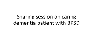 Sharing session on caring dementia patient with BPSD