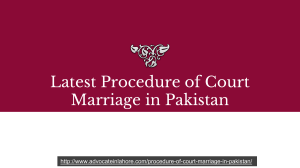 Best Way For Procedure of Court Marriage in Pakistan