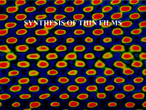 Synhesis Of Thin Films