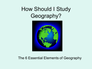 Six Essential Elements of Geography