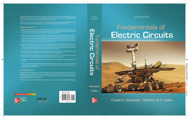 Charles Alexander Matthew Sadiku Fundamentals Of Electric Circuits 2012 Mcgraw Hill Education