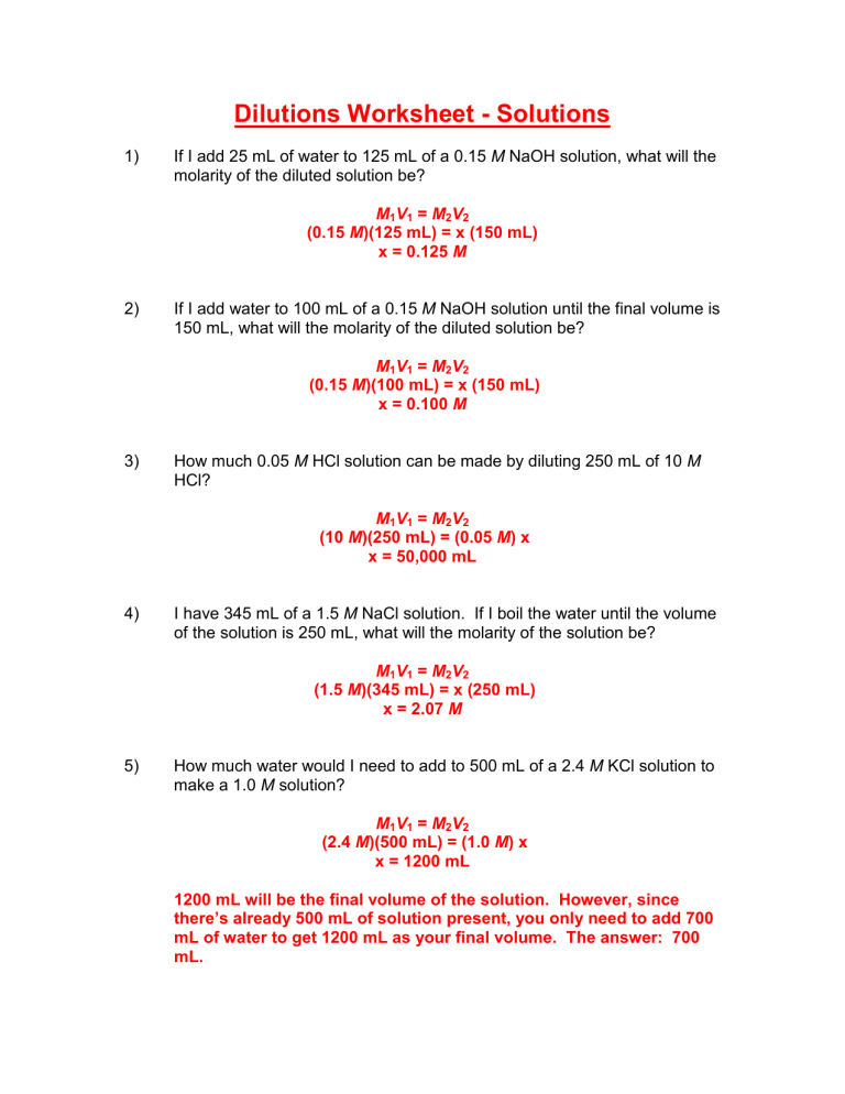Key DilutionsWorksheet
