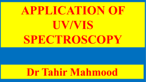 application of uv vis spectroscopy final1