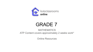 GRADE 7 T1  L2 - Mathematics