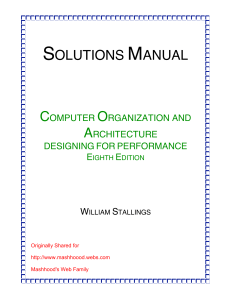 Solution Manual Computer Organization And Architecture 8th Edition