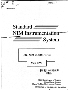 Standard NIM Instrumentation System