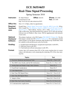 ECE 56554655--Real-Time Signal Processing--Spring Semester 2018