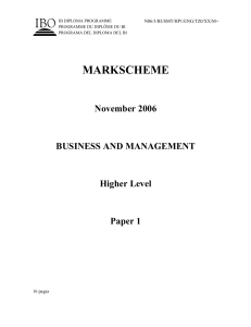 EXAMEN RESUELTOBusiness and management paper 1 HL markscheme