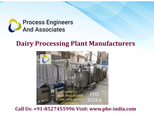 Dairy Processing Plant Manufacturers 