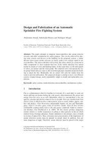 Design and Fabrication of an Automatic Sprinkler Fire Fighting System