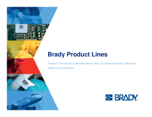 Brady product line