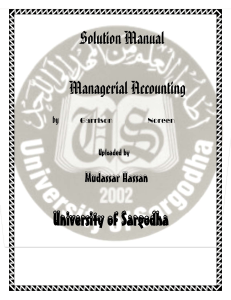 Solution Manual Managerial Accounting