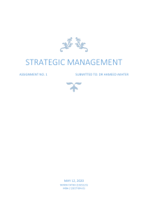 strategic management assignment