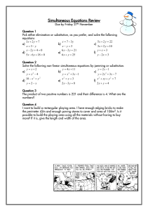 Simultaneous Equations Review