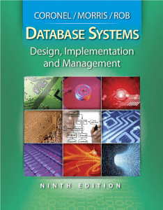 Database Systems - Design, Implementation, and Management (9th Edition)