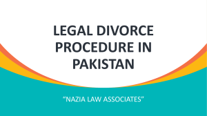 Consultancy Regarding Legal Divorce Procedure in Pakistan