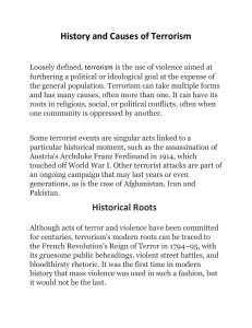 History and Causes of Terrorism