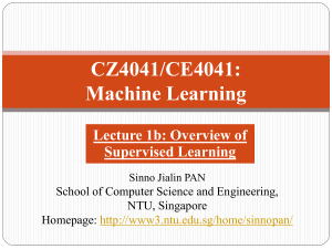 Les 1b - Overview of Supervised Learning