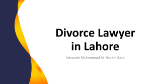 Best Divorce Lawyer in Lahore For Divorce Procedure in Pakistan
