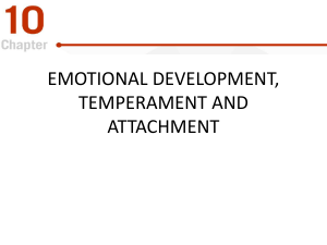 Emotional Development, Temperament and Attachment
