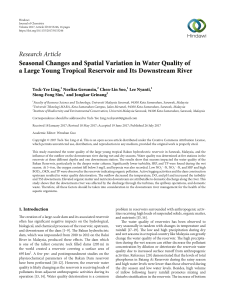 Seasonal Changes and Spatial Variation in Water Qu