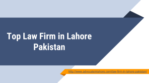Impressive Law Firm in Lahore Pakistan - Solve Your Issue By Top Law Firms in Pakistan